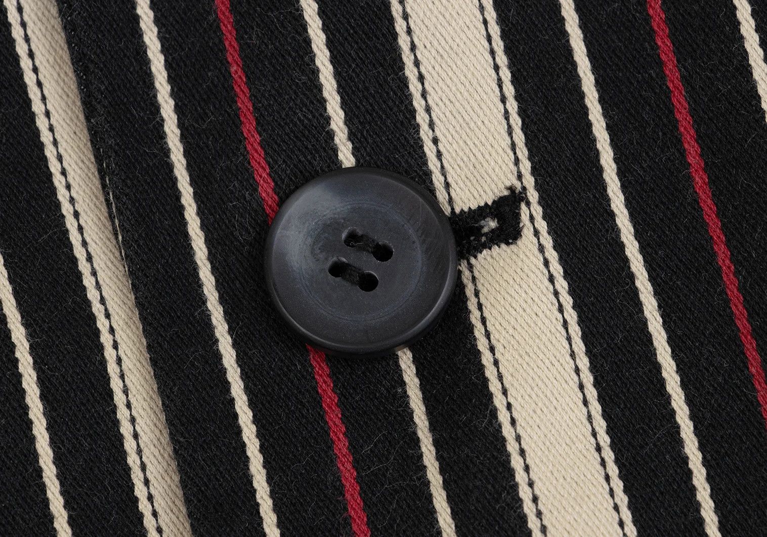 Issey Miyake Striped 3B Cotton Jacket in Black, Beige, and Red Size US XL / EU 56 / 4 - 7 Thumbnail