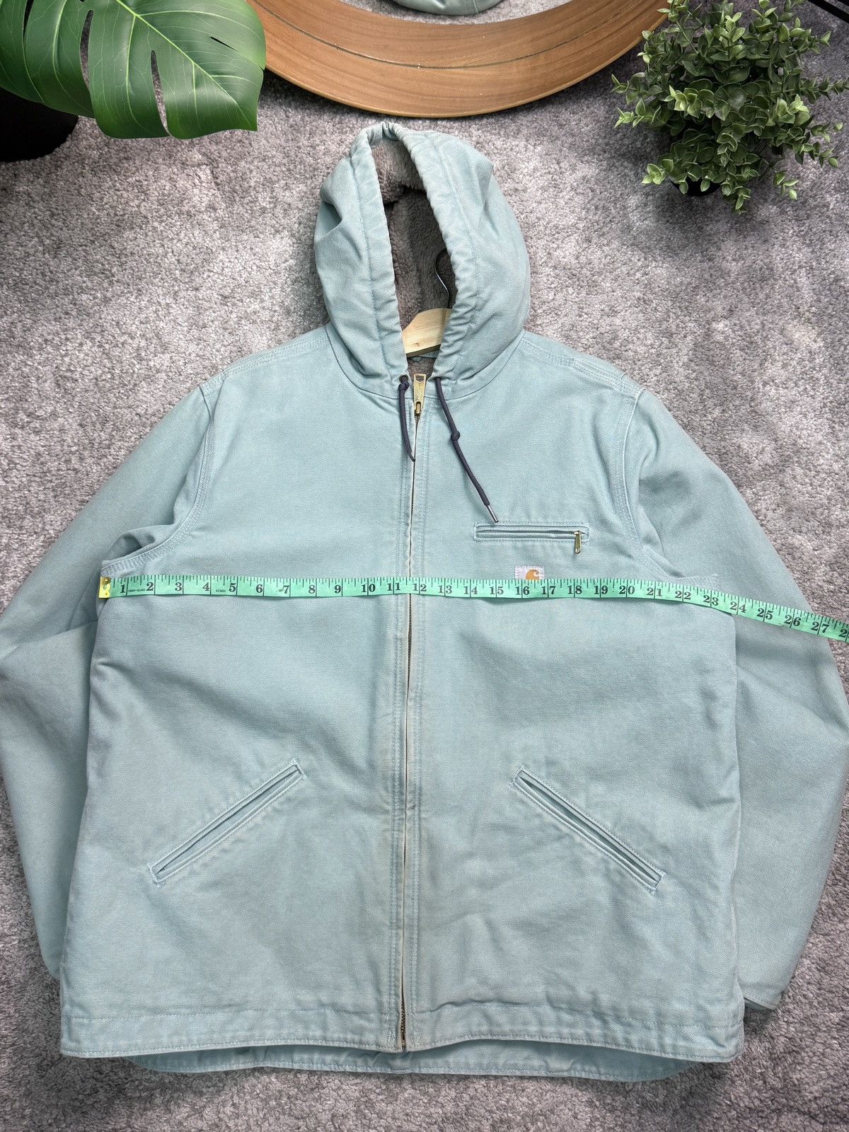 Carhartt Carhartt WJ141 454 Seaglass Blue Sierra Sherpa Lined Jacket Size US L / EU 52-54 / 3 - 7 Thumbnail