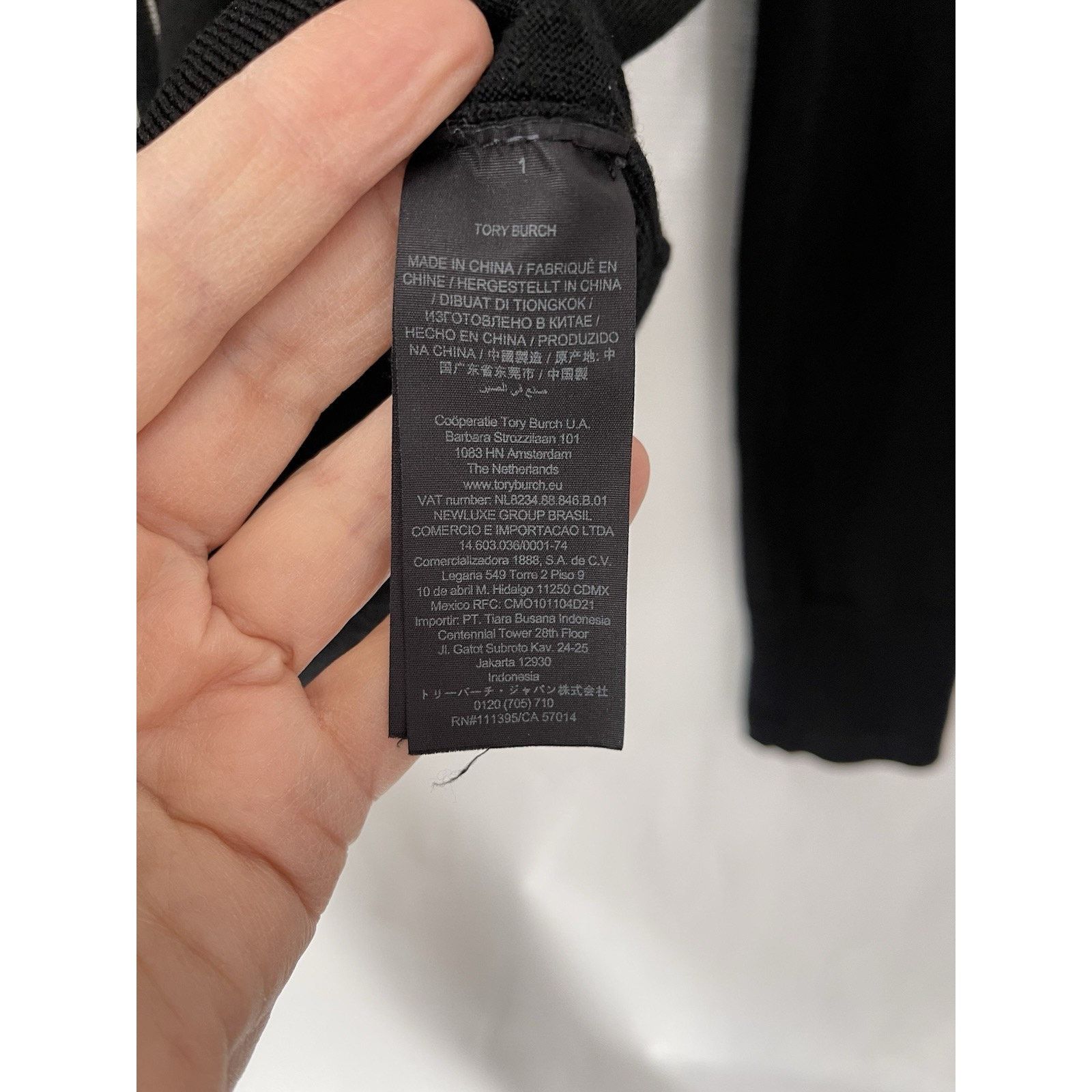 Tory Burch Tory Burch Madeline 100% Merino Wool V-Neck Black Cardigan S Size S / US 4 / IT 40 - 6 Thumbnail