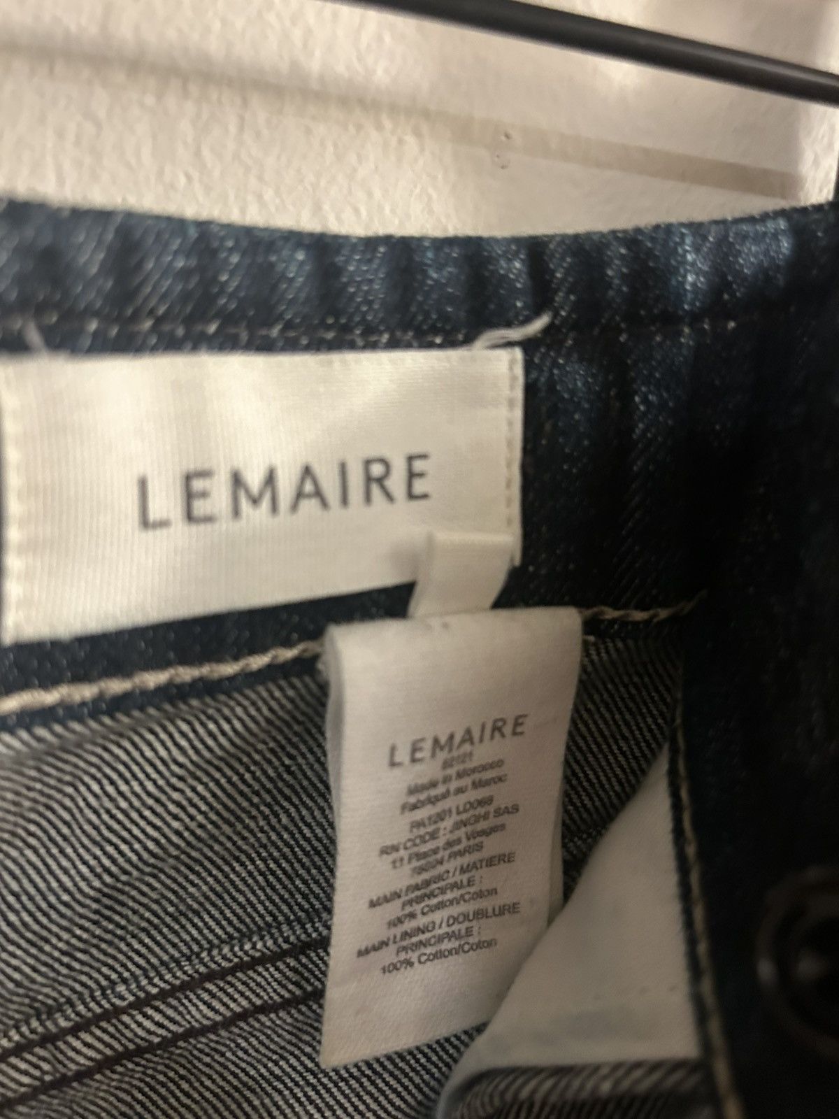 Lemaire PLEATED WORKWEAR PANTS Heavy indigo denim french baggy pleat Size US 30 / EU 46 - 8 Thumbnail