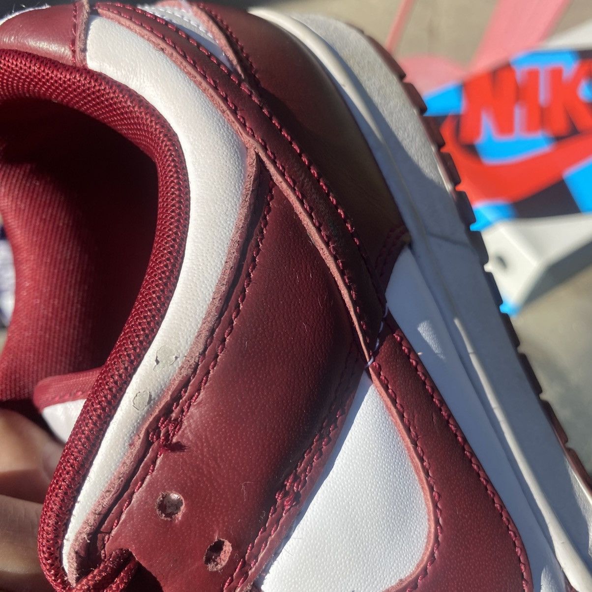 Nike Size 9.5 - Nike Dunk Low retro Team Red Size US 9.5 / EU 42-43 - 5 Thumbnail