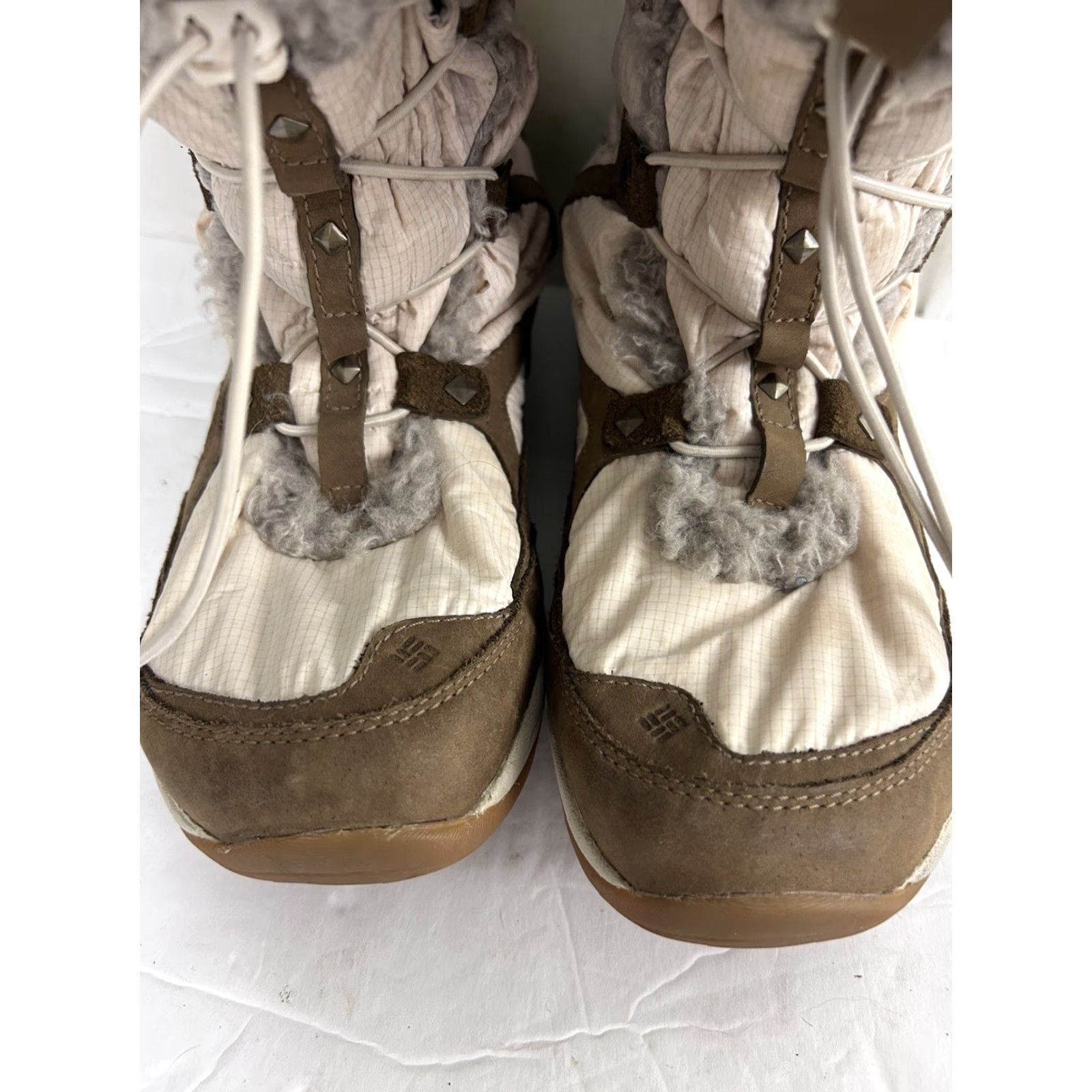 Vintage Columbia Boots Womens 10 Snow Boot Lined Brown White Faux Sherpa Outdoor Winter Hiking Womens Shoes Size US 10 / IT 40 - 5 Thumbnail