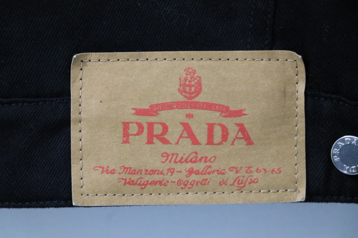 Prada Prada Milano Black Denim Trucker Jacket Fur Collar XL Size US XL / EU 56 / 4 - 24 Thumbnail