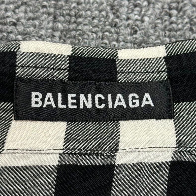 Balenciaga Balenciaga size 38 Black and white plaid long-sleeved shir Size M / US 6-8 / IT 42-44 - 6 Thumbnail