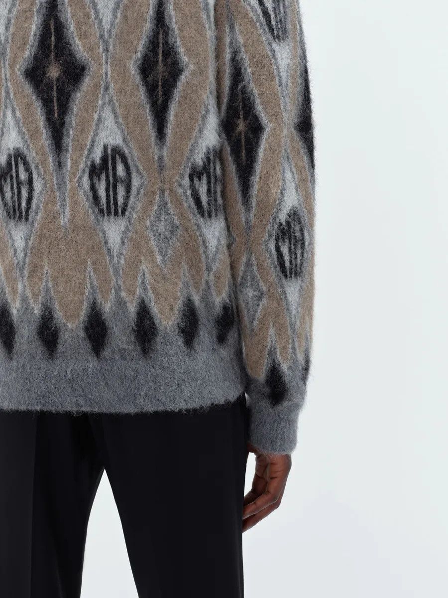Amiri o1w1db11224 Argyle Mohair Cardigan in Multicolor Size US L / EU 52-54 / 3 - 8 Thumbnail