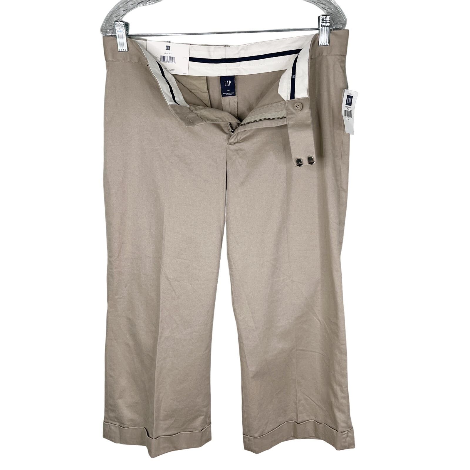 Gap Gap Capris Khaki 10 Modern Fit Cropped Cuffed Stretch New Size 32" / US 10 / IT 46 - 10 Thumbnail