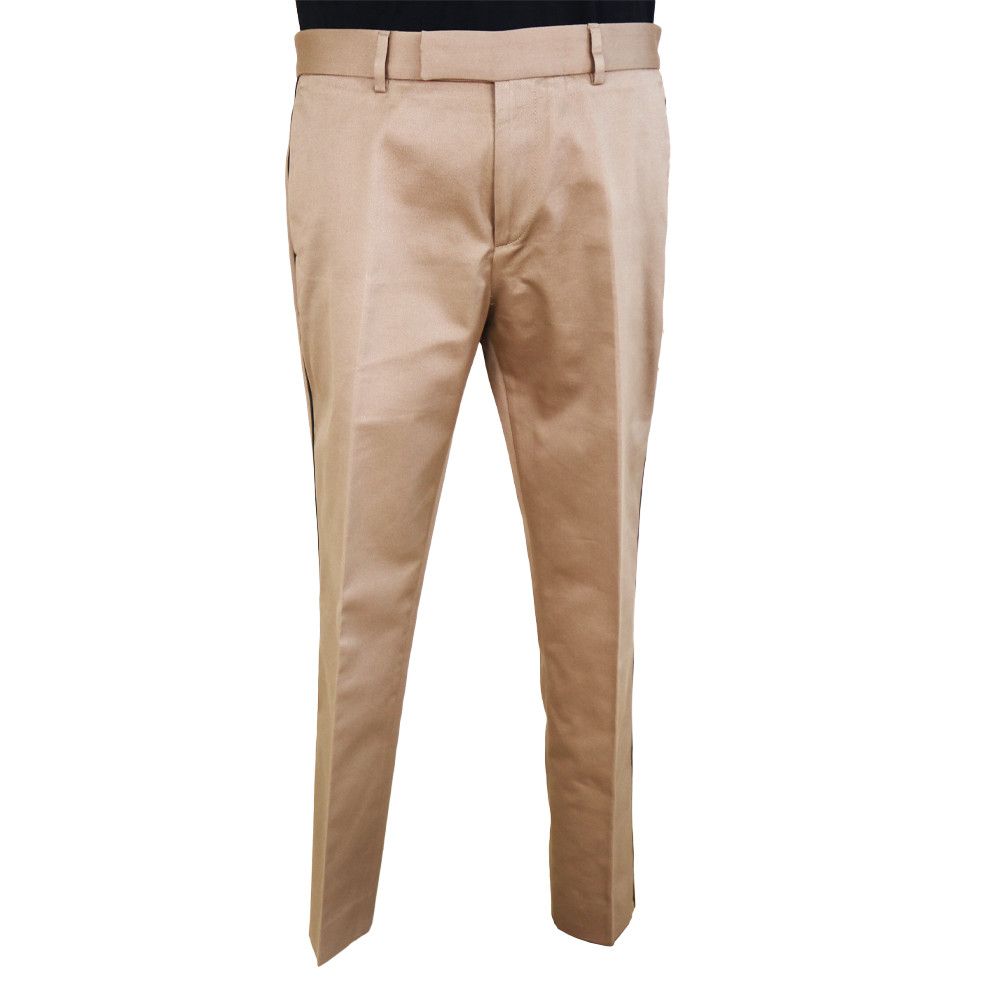 Gucci Gucci Beige Cotton Chino Trousers with Side Detail Size 50R - 4 Thumbnail