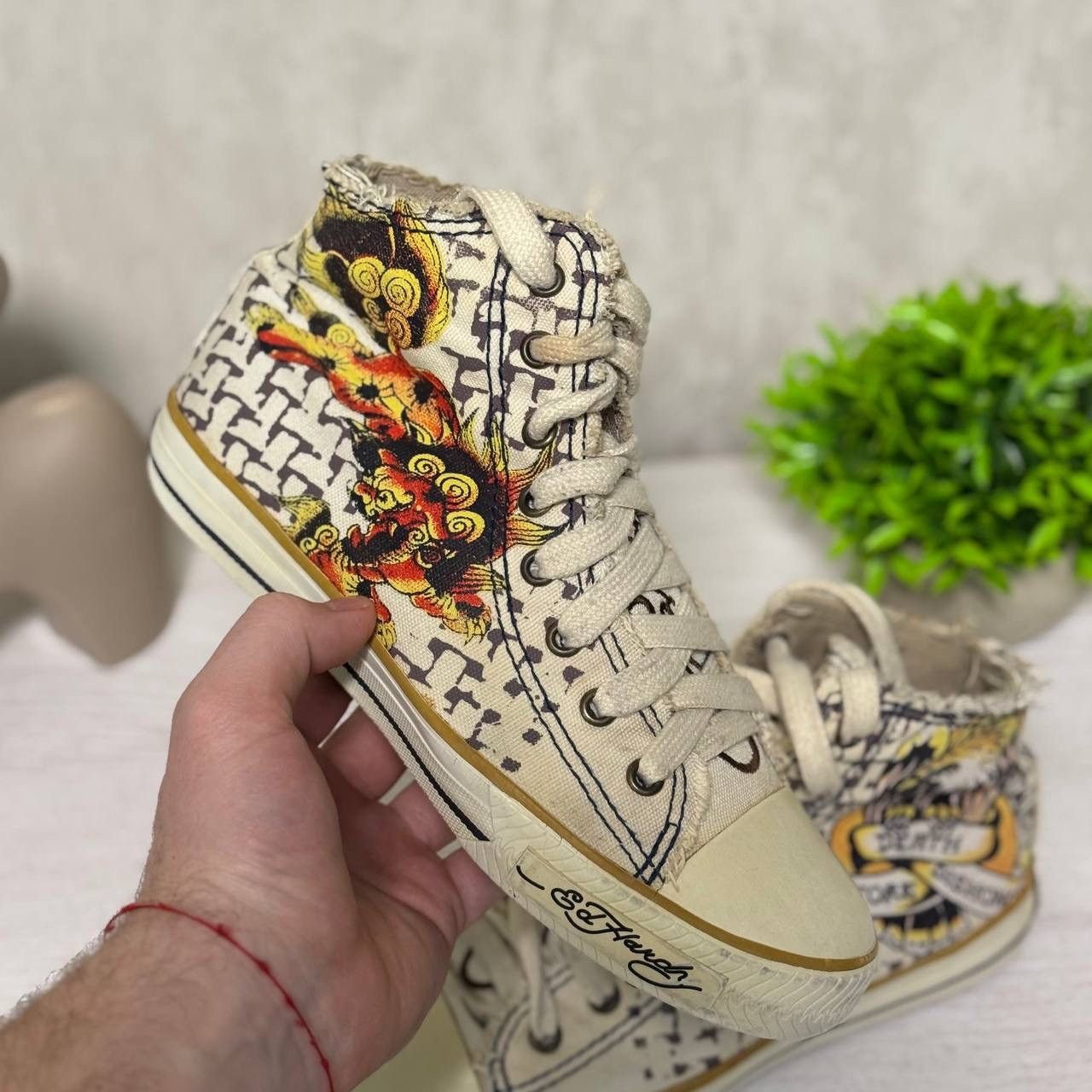 Ed Hardy Vintage Ed Hardy by Christian Audigier Hi Top Sneakers Size US 7 / EU 40 - 6 Thumbnail