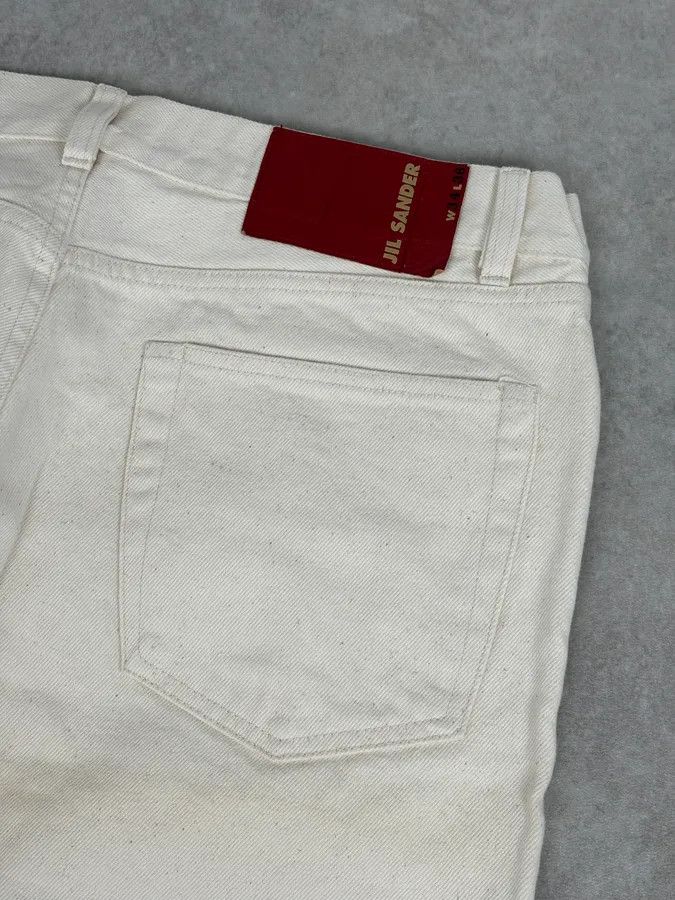 Jil Sander 2010s Jil Sander Creamy Beige Straight Denim Jeans Size US 34 / EU 50 - 8 Thumbnail