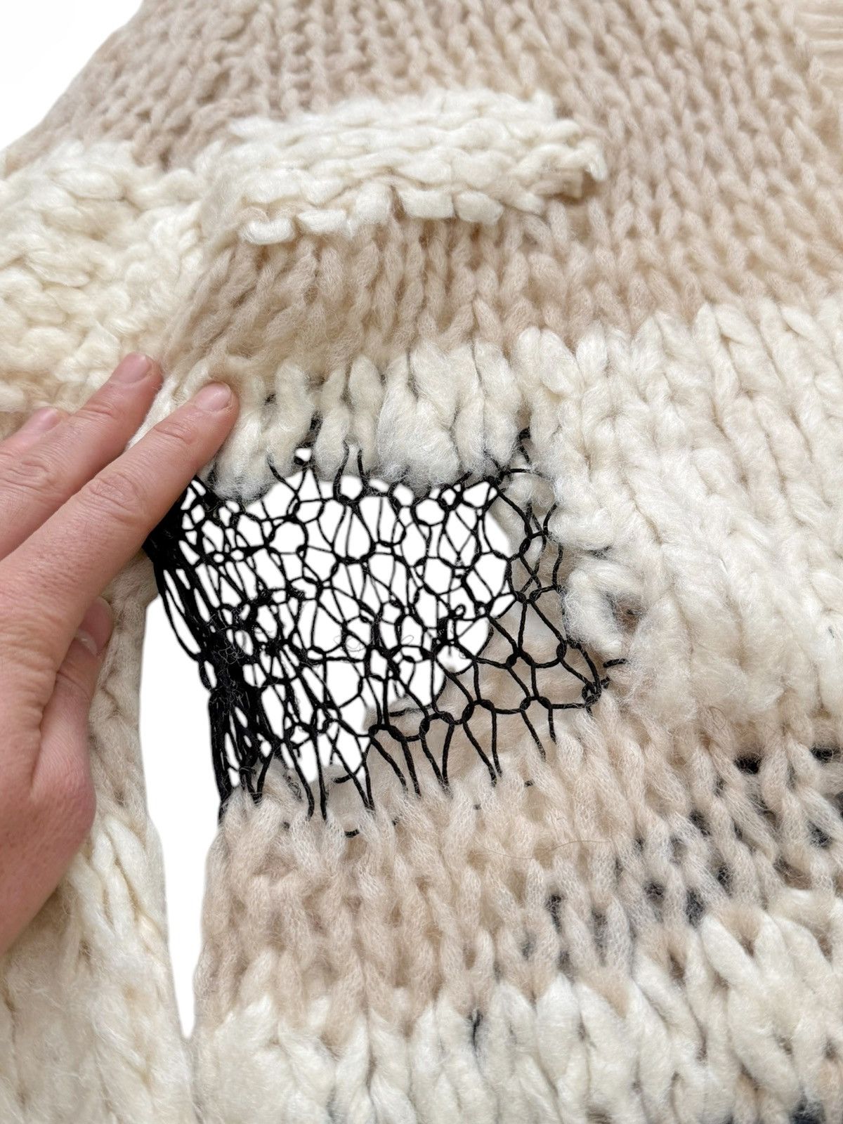 Maison Margiela Spider Web Punk Cashmere Silk Alpaca Knit Sweater Size US M / EU 48-50 / 2 - 13 Thumbnail