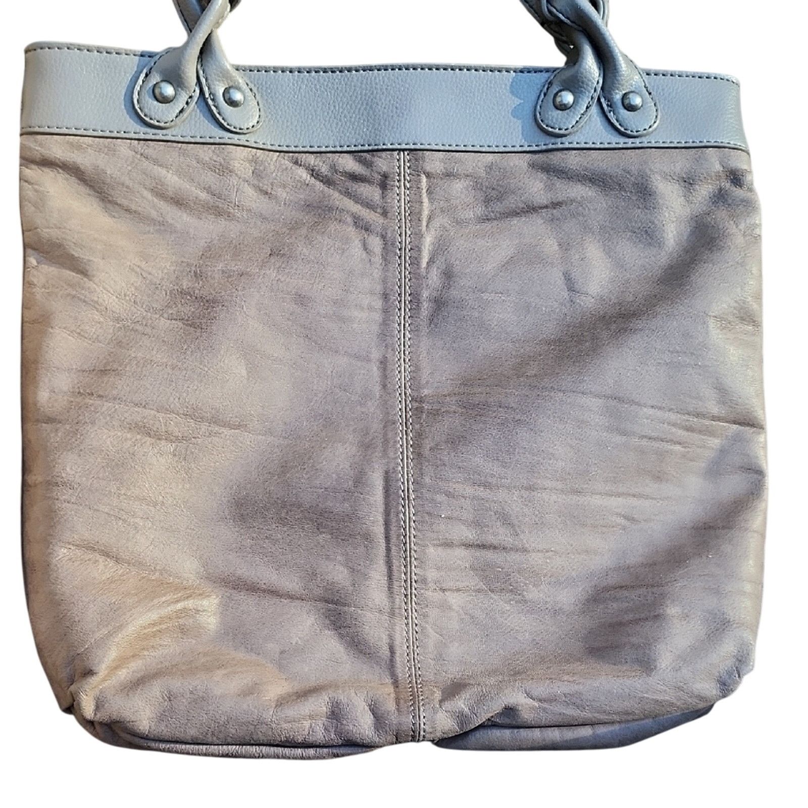Vera Wang Simply Vera Elegant Tan Leather Tote Bag Size ONE SIZE - 4 Thumbnail
