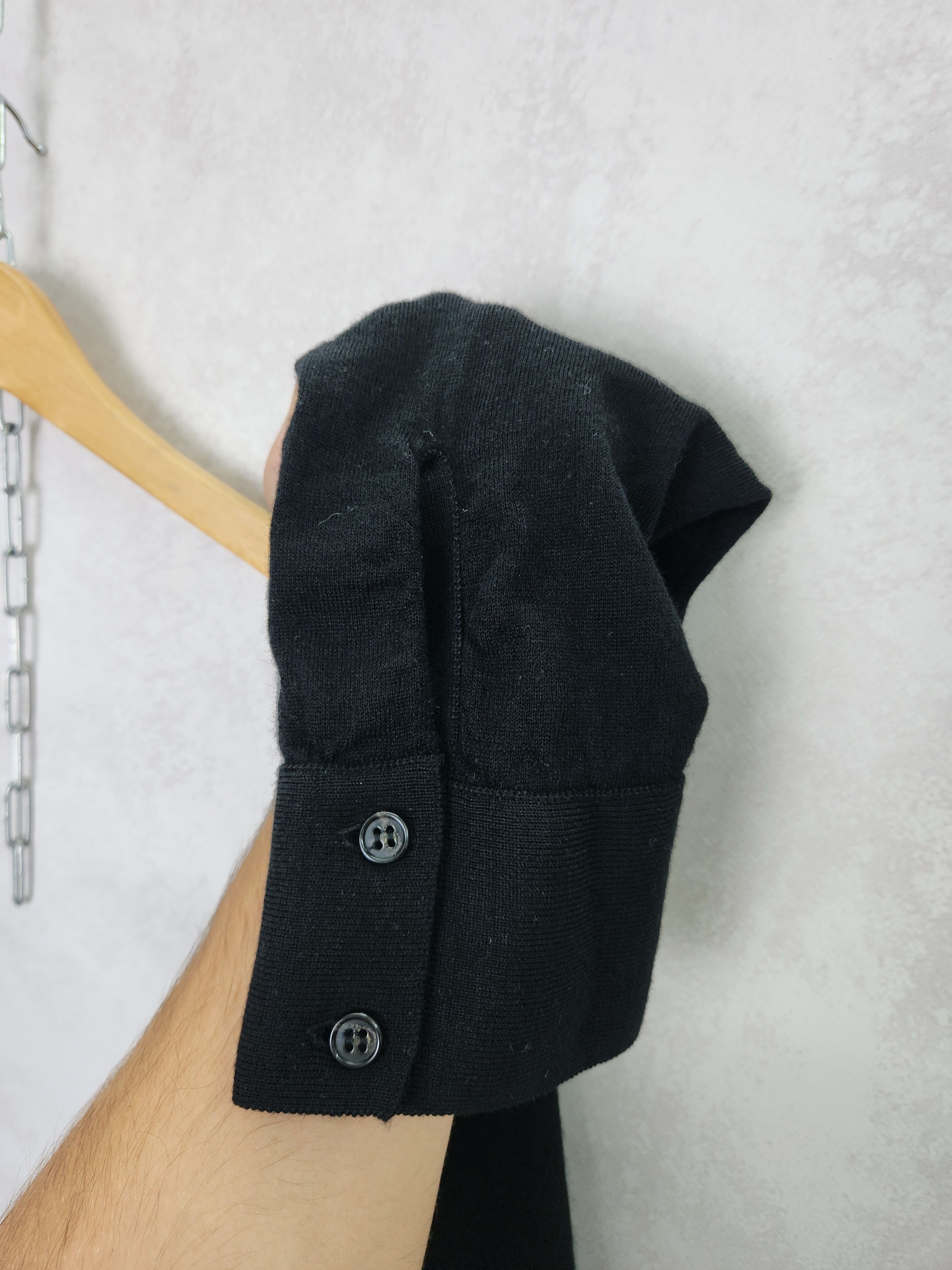 AMI Ami black cardigan button ups black logo merino wool Size US L / EU 52-54 / 3 - 13 Thumbnail