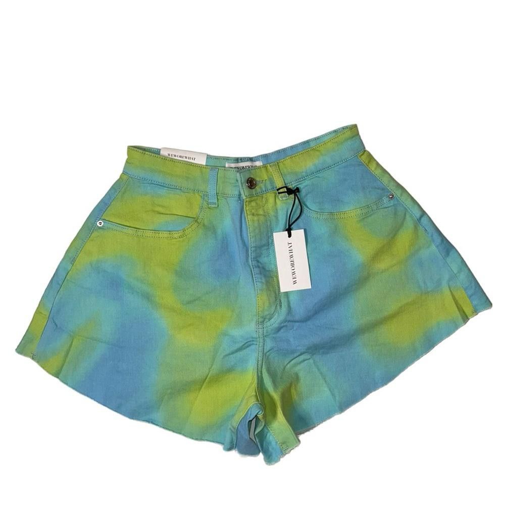 Designer WeWoreWhat l NWT Tie Dyed Flare Bell Shorts 27 Size 27" / US 4 / IT 40 - 2 Thumbnail