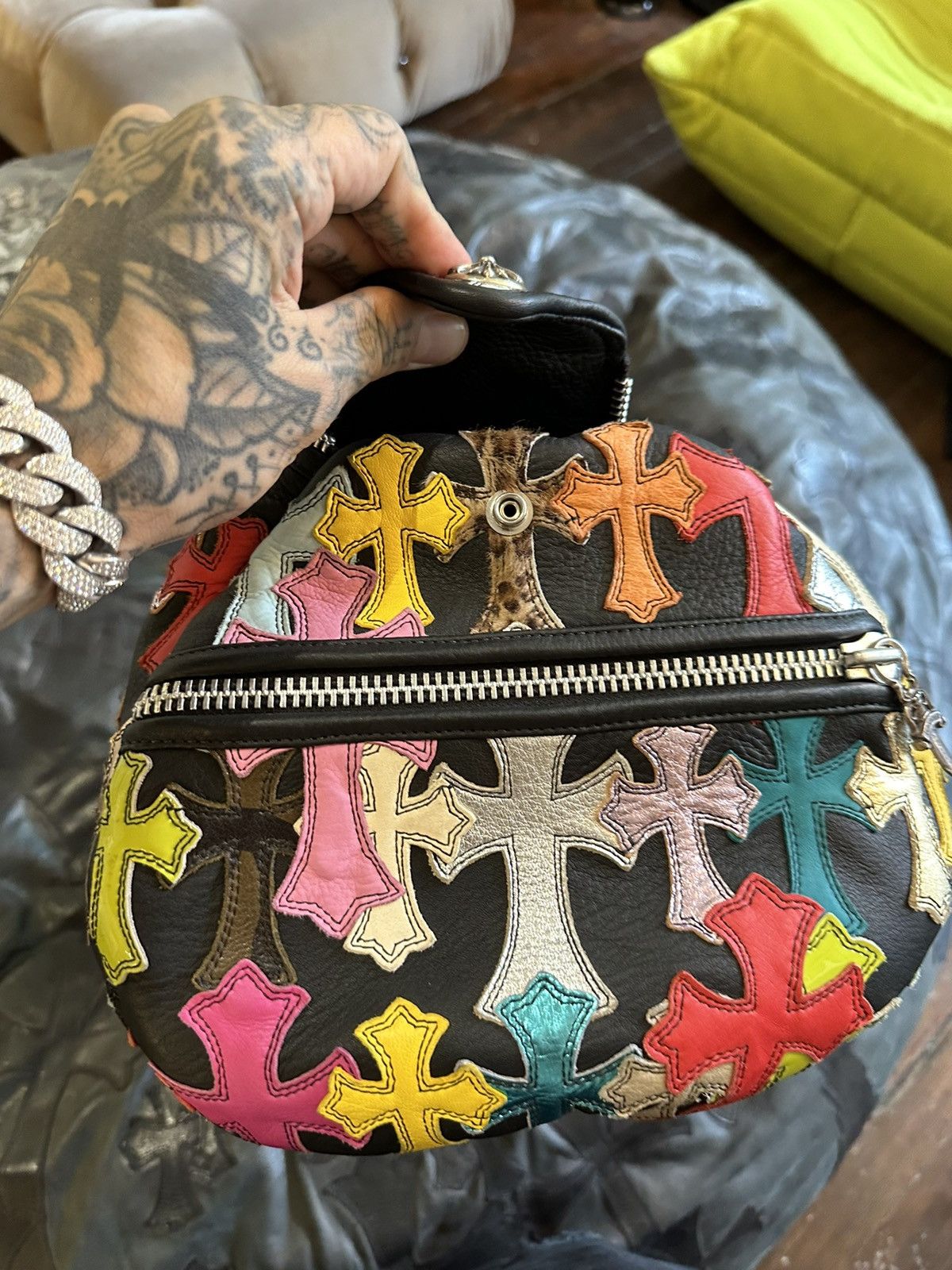 Chrome Hearts CHROME HEARTS LARGE FLOODED CROSS LUGGAGE DUFFLE BAG 4G Size ONE SIZE - 15 Thumbnail