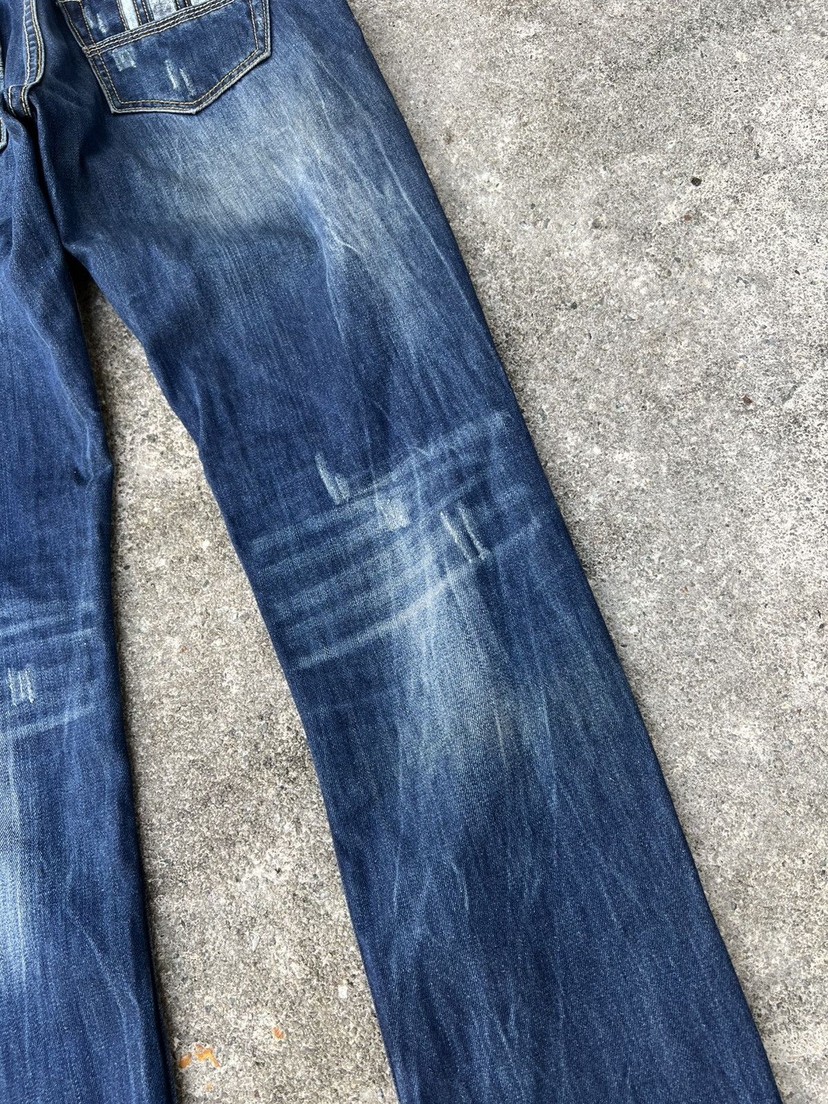 Adidas × Diesel 💥Vintage Diesel Industry x Adidas Distress Jean Size US 29 - 15 Thumbnail