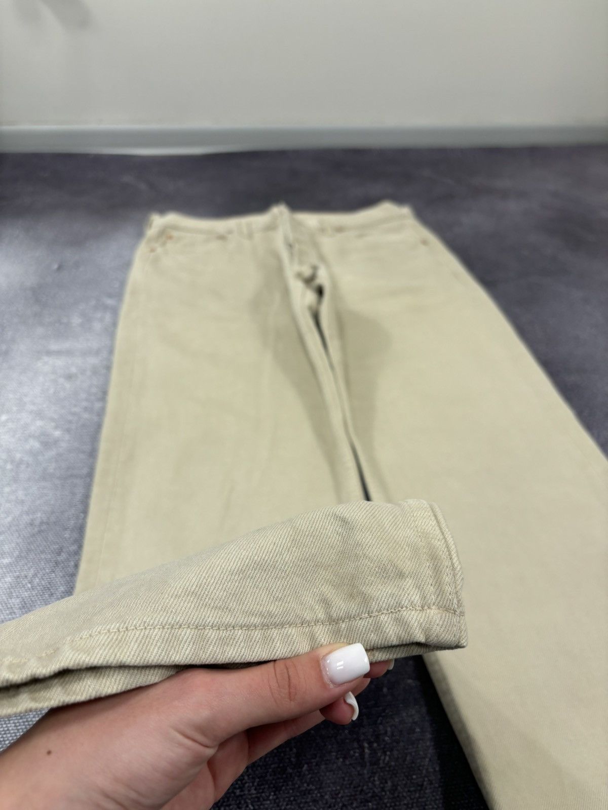 Levi's Vintage 90s Levi’s 501 Cream Custom Snake Hype Denim Jeans Size US 36 / EU 52 - 13 Thumbnail