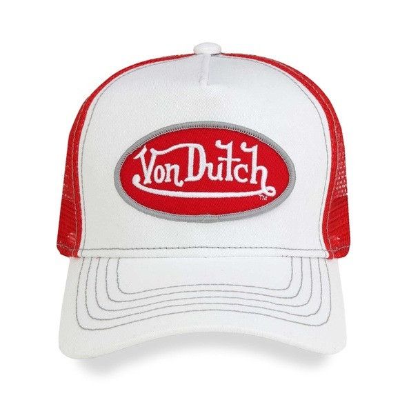 Von Dutch NWT VON DUTCH WHITE & RED TRUCKER HAT Size ONE SIZE - 1 Thumbnail