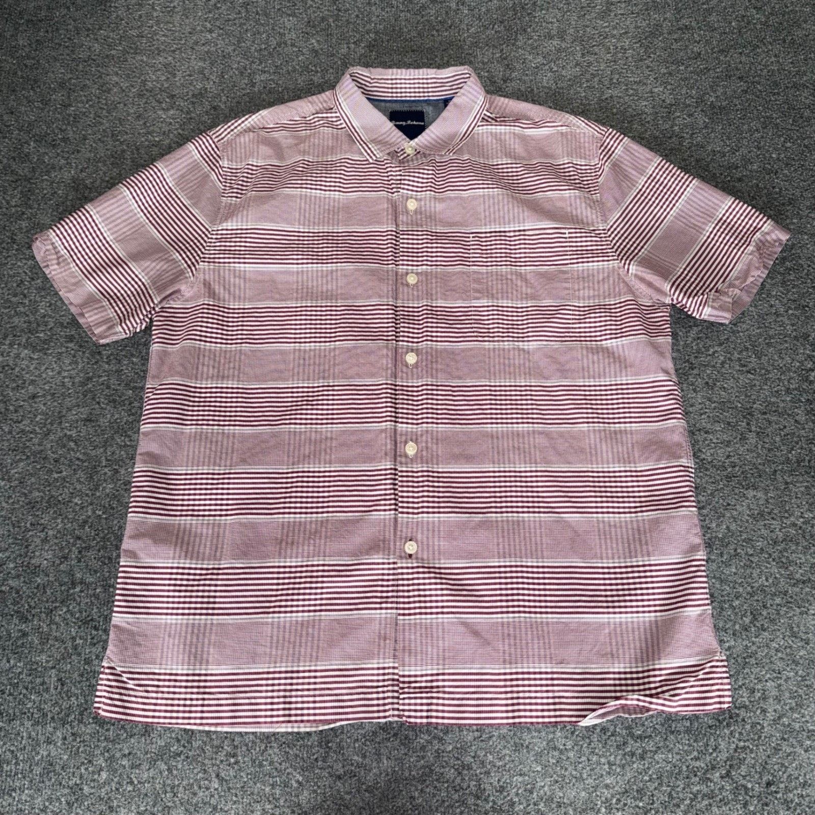 Tommy Bahama Tommy Bahama Mens XL Red Plaid Silk Shirt Short Sleeve Size US XL / EU 56 / 4 - 1 Thumbnail