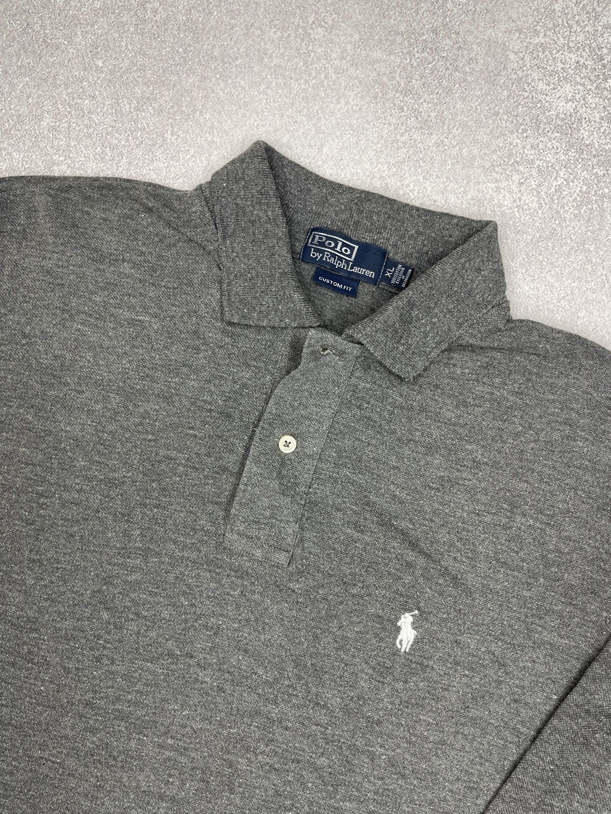 Polo Ralph Lauren Vintage Ralph Lauren Polo Longsleeve Rugby Grey Y2K Size XL Size US XL / EU 56 / 4 - 4 Thumbnail