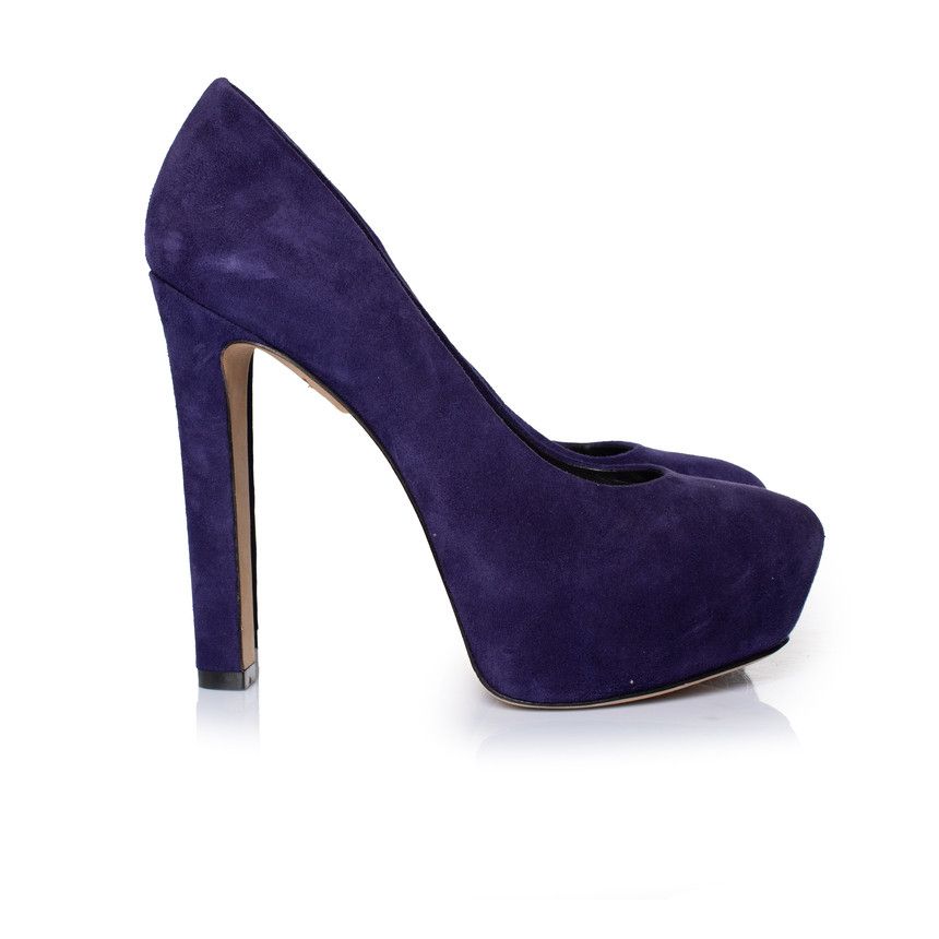 Brian Atwood Brian Atwood, purple suede pumps Size US 6.5 / IT 36.5 - 7 Thumbnail