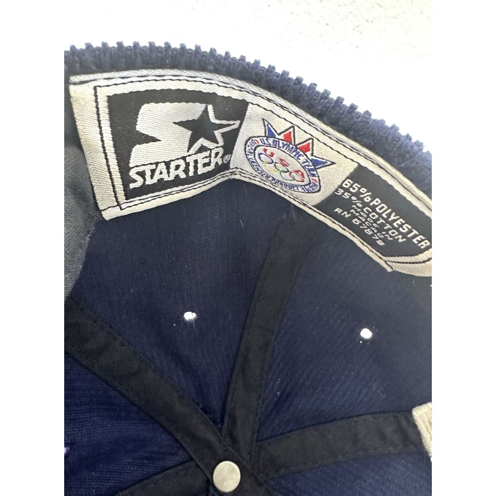 Starter VINTAGE Starter USA Corduroy Blue Strapback Hat Adjustable Men 90s Very Clean Size ONE SIZE - 5 Thumbnail
