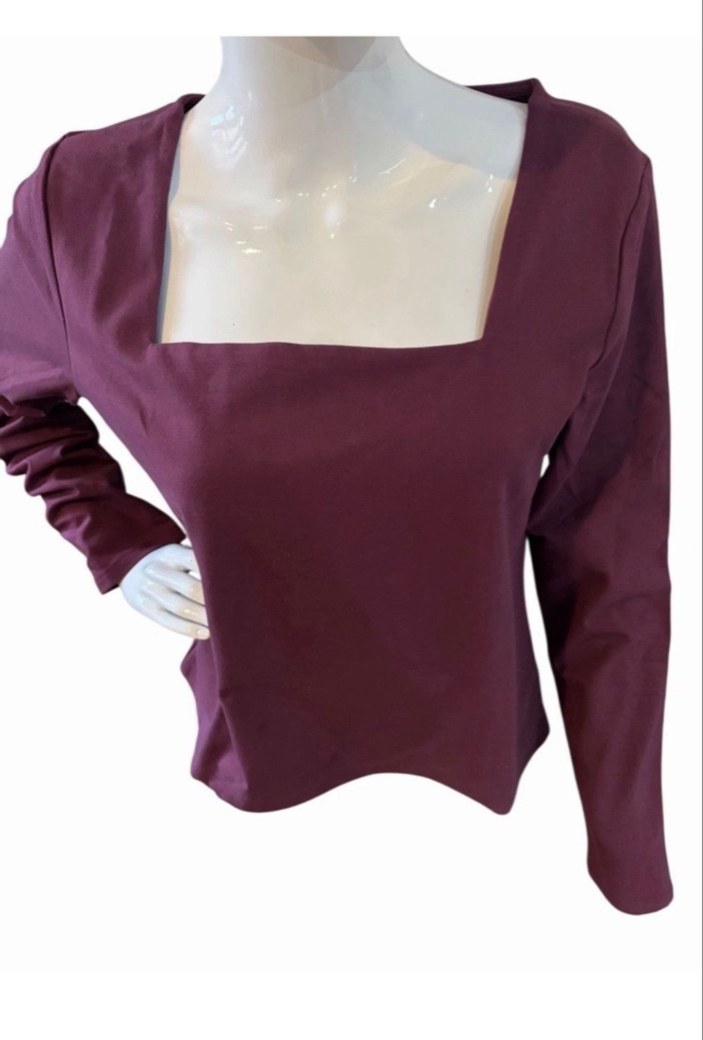 Express Express Square Neck Long Sleeve Top NWT Size XL / US 12-14 / IT 48-50 - 1 Thumbnail
