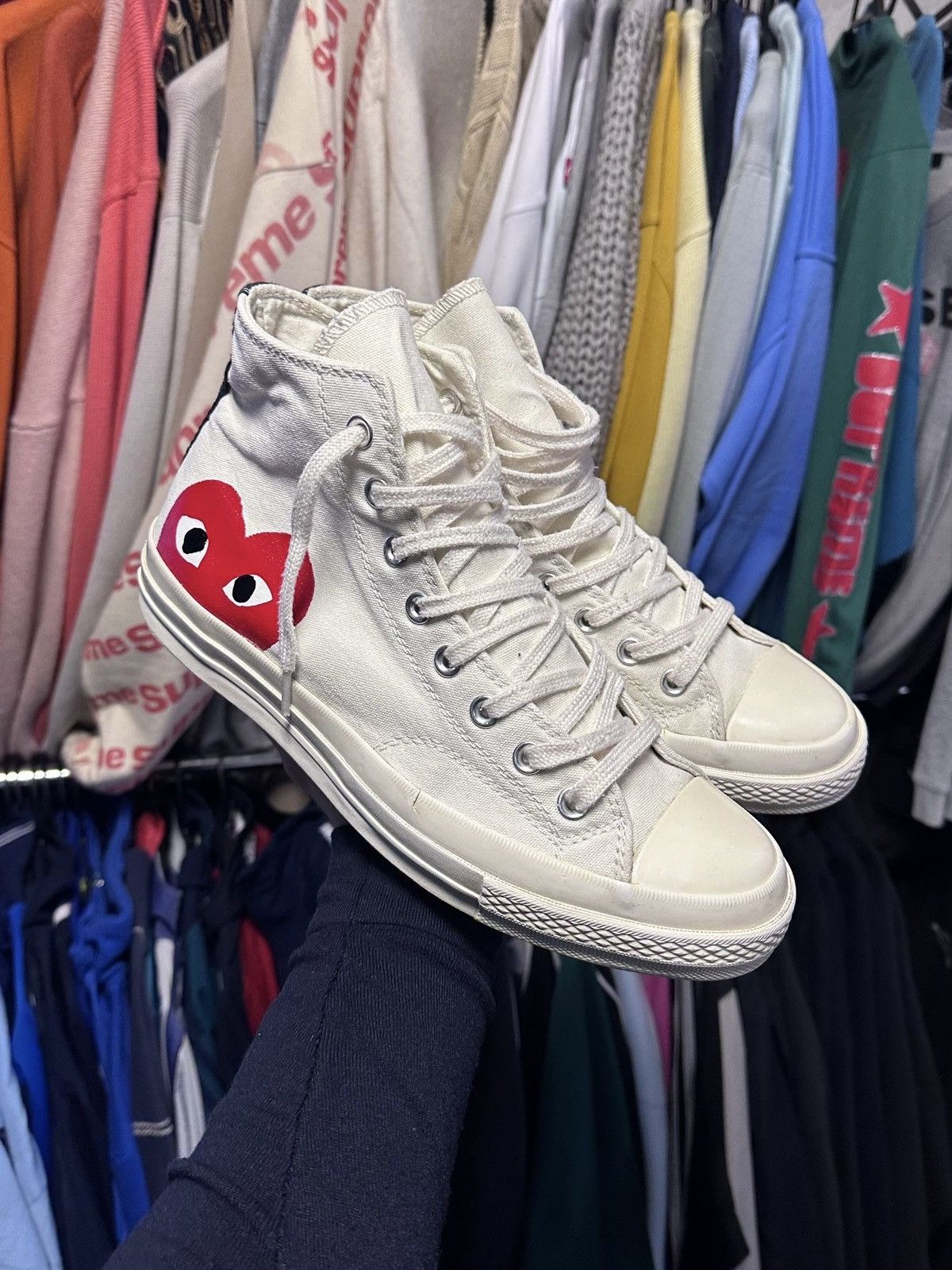 CDG by Comme des Garcons Vintage CDG Comme Des Garcons Play Converse Sneakers US 10 Size US 10 / EU 43 - 2 Thumbnail