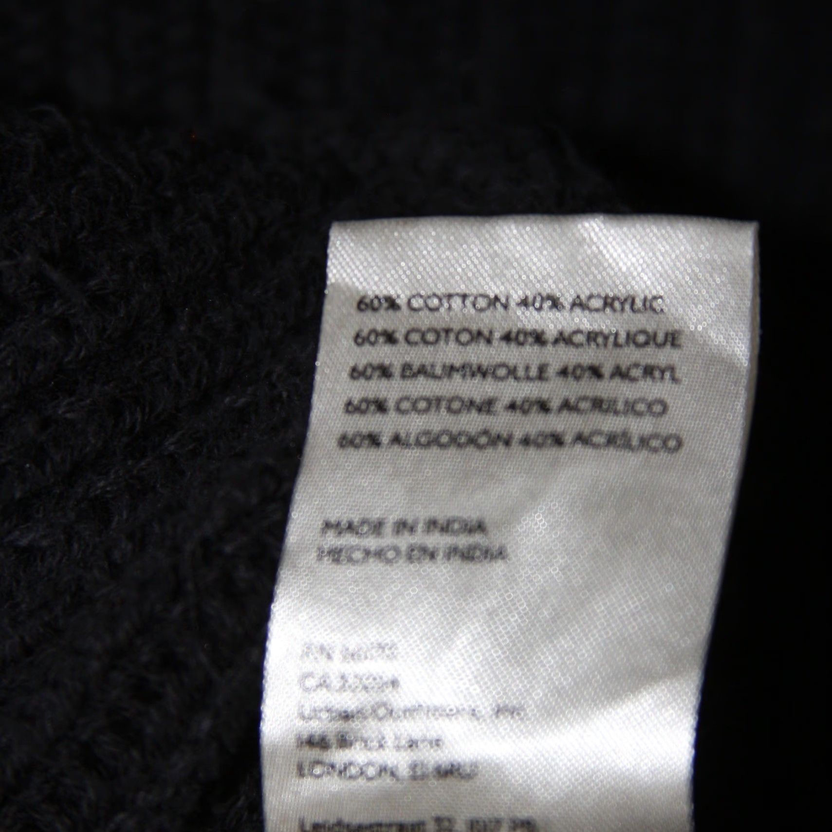 Free People Free People Pullover Sweater Womens L Black Ribbed Deep V Neck Slouchy Cotton Size L / US 10 / IT 46 - 3 Thumbnail