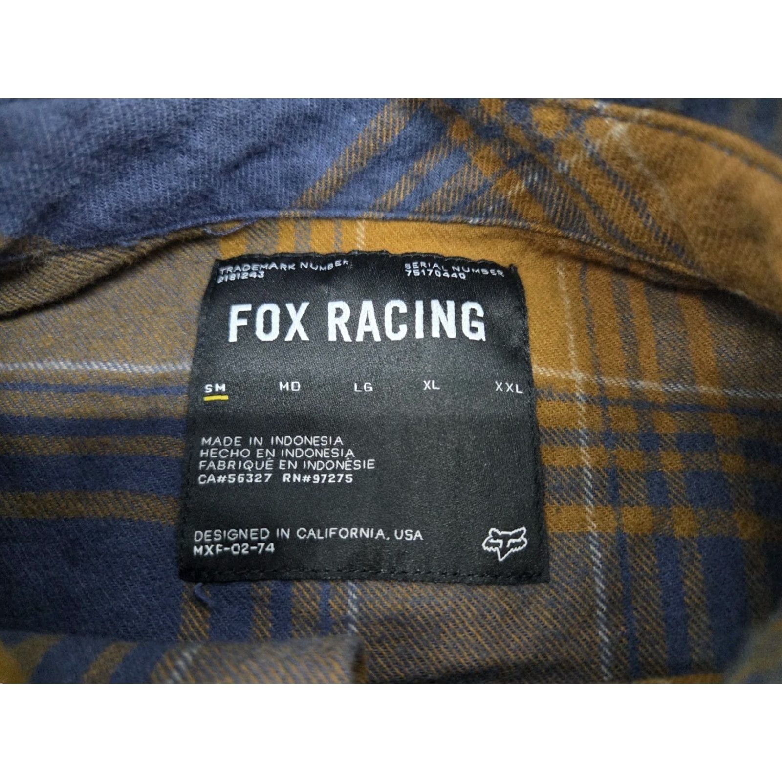 Fox Racing Fox Racing Mens Long Sleeve Button-Up Flannel Shirt Brown/Blue Plaid S Size US S / EU 44-46 / 1 - 3 Thumbnail