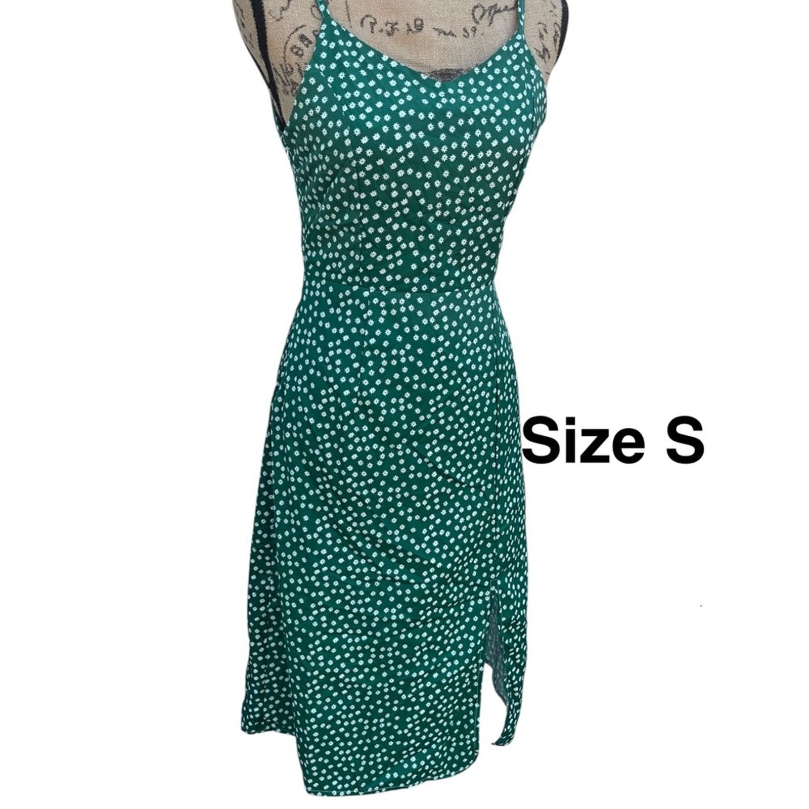 Other Green Polka Dot Dress Size S / US 4 / IT 40 - 1 Thumbnail