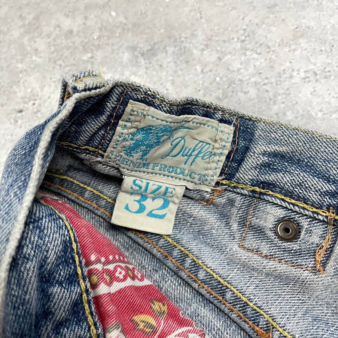 The Duffer of St.George Duffer Selvedge Distressed & Stained Faded Chinch Back Jeans Size US 32 / EU 48 - 17 Thumbnail