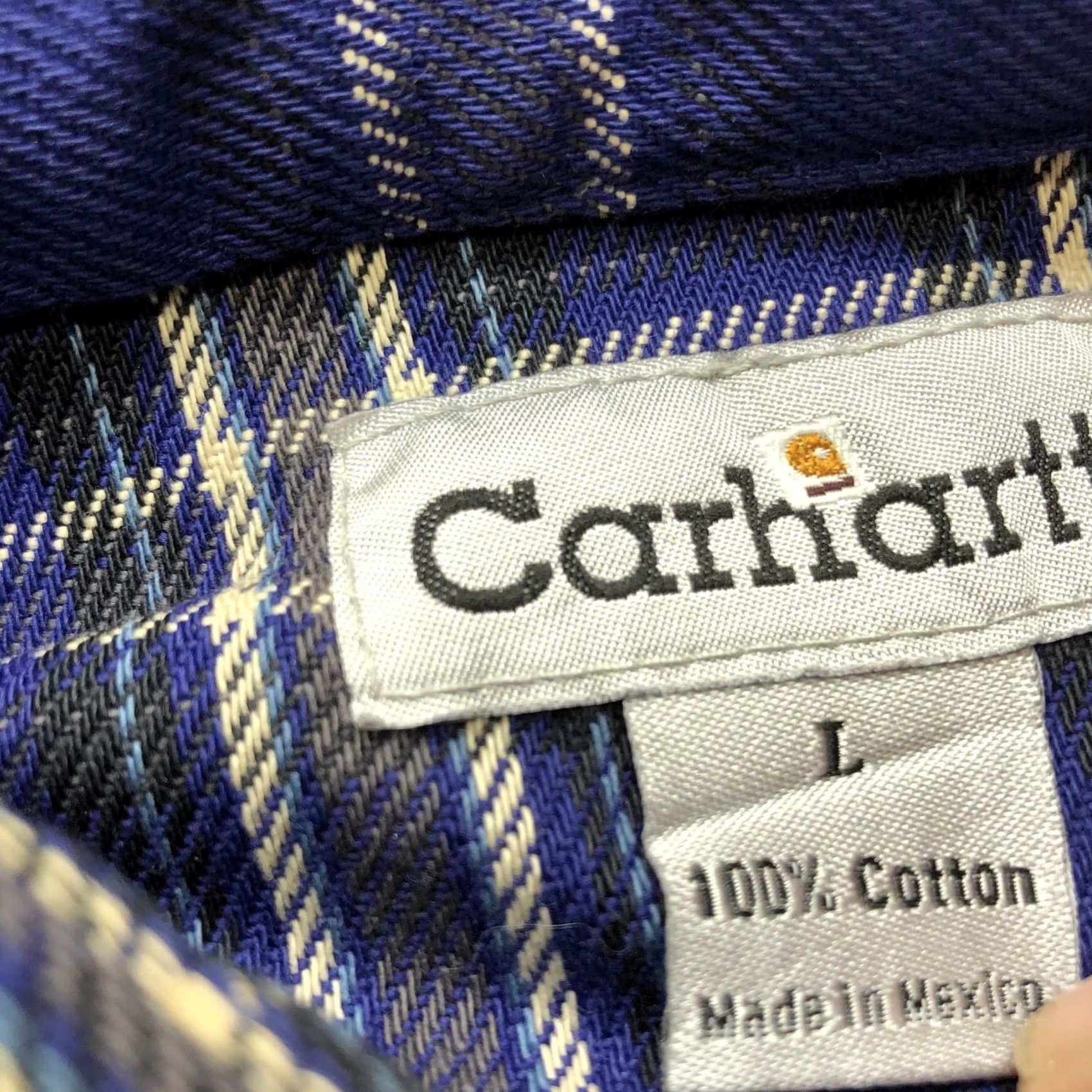 Carhartt Carhartt Shirt Mens Large Blue Plaid Twill Long Sleeve Button Up Workwear Casual Size US L / EU 52-54 / 3 - 5 Thumbnail