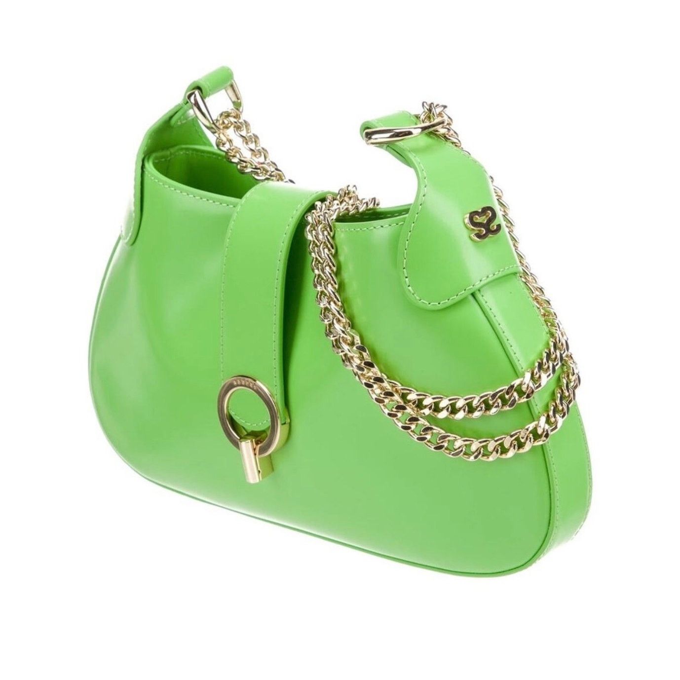 Sandro NEW NWT Sandro Janet Leather Bag Green Crossbody Chain Size ONE SIZE - 3 Thumbnail