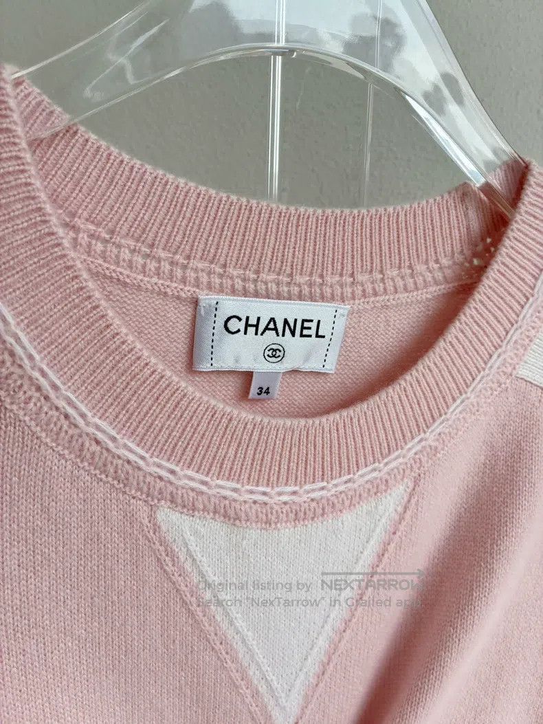 Chanel Chanel 24C pink cashmere knitted dress Size XXS / US 00 / IT 34 - 4 Thumbnail