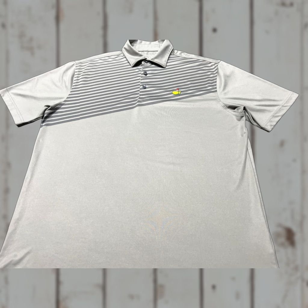 Vintage Masters Tech Polo Shirt Mens M Casual Gray Logo Golf Short Sleeve Size US M / EU 48-50 / 2 - 1 Thumbnail
