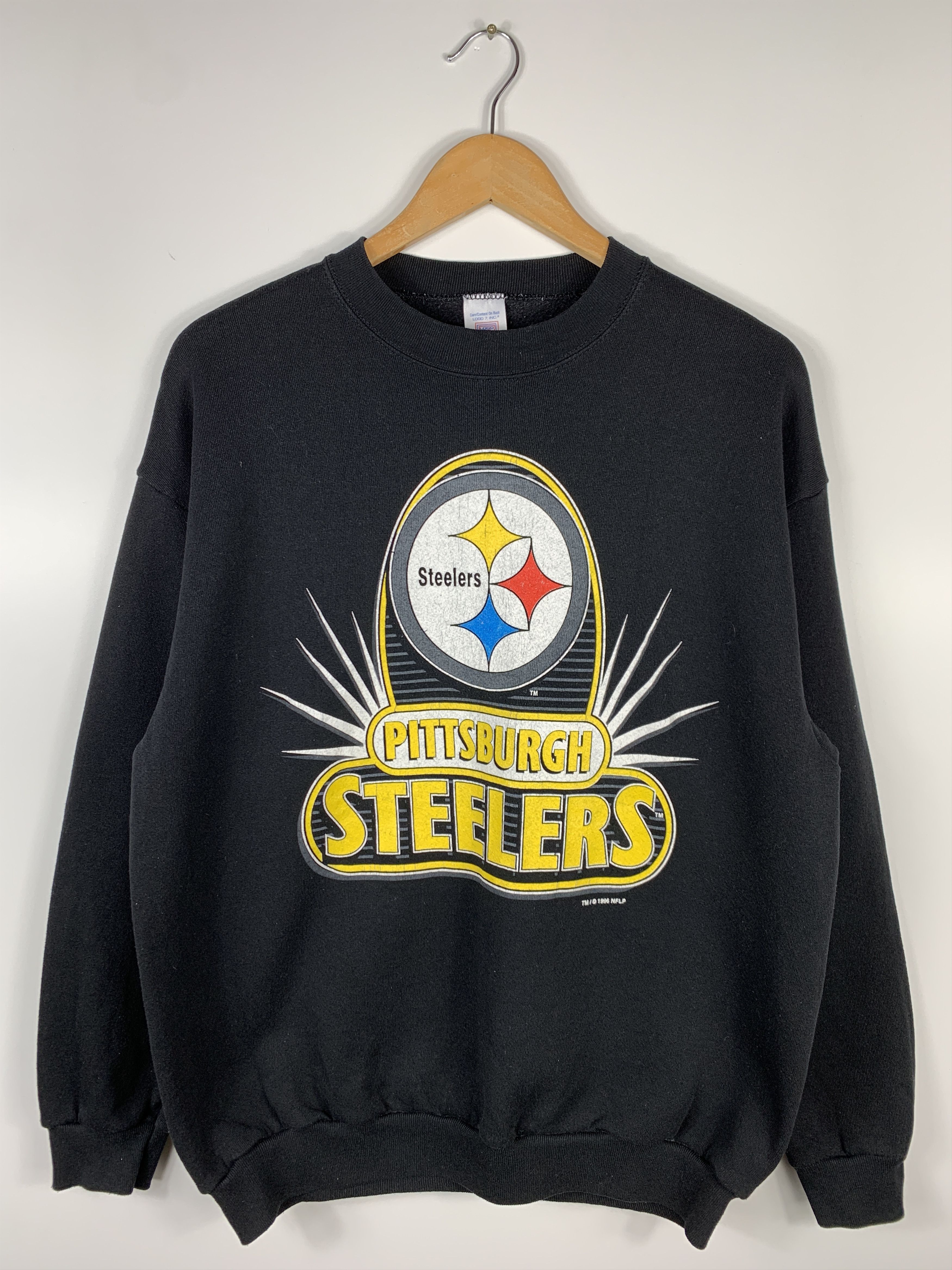 1994 Pittsburgh Steelers Logo 7 Sweatshirt NFL Made USA L