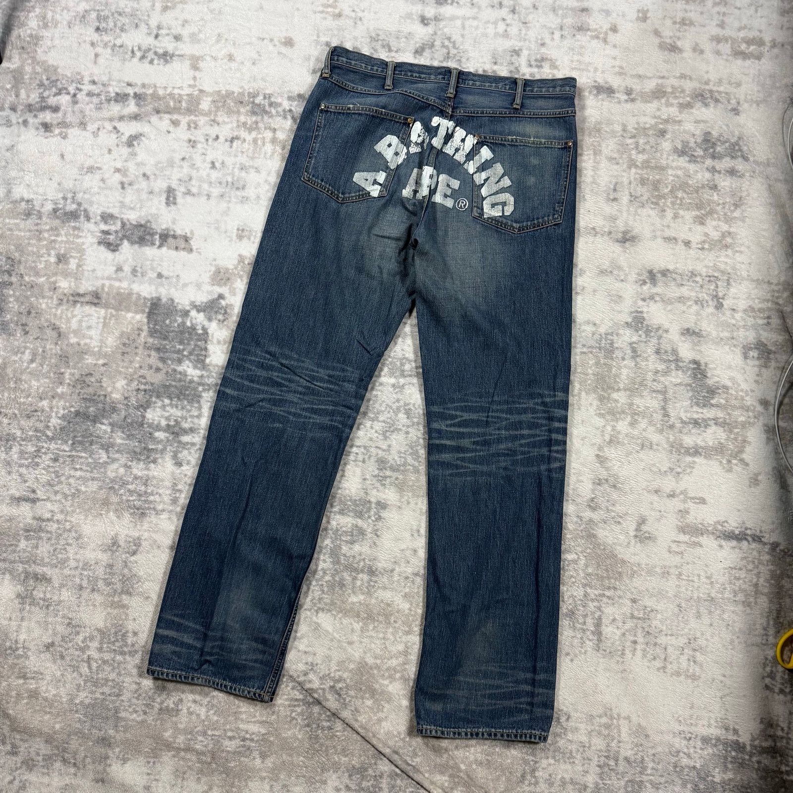 Bape × Nigo Authentic Bape 2000’s Arc Logo Jeans 34 Size US 34 / EU 50 - 1 Thumbnail