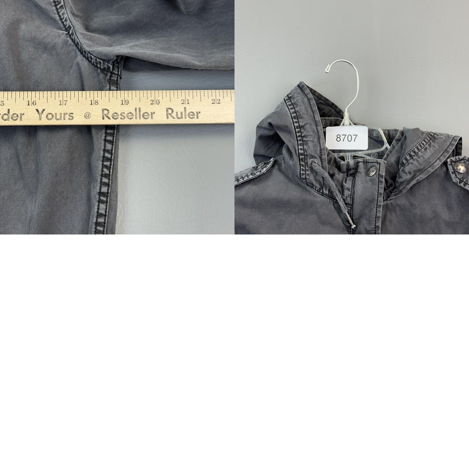 Vintage Talula Jacket Womens XS Gray Hooded Utility Military Trooper Drawstring Jacket Women XS Gray Hooded Utility Military Trooper Drawstring Size XS / US 0-2 / IT 36-38 - 9 Thumbnail