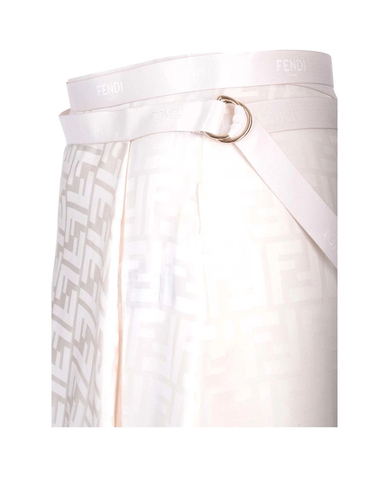 Fendi o1s1wg110426 Skirt in White Size 27" / US 4 / IT 40 - 3 Thumbnail