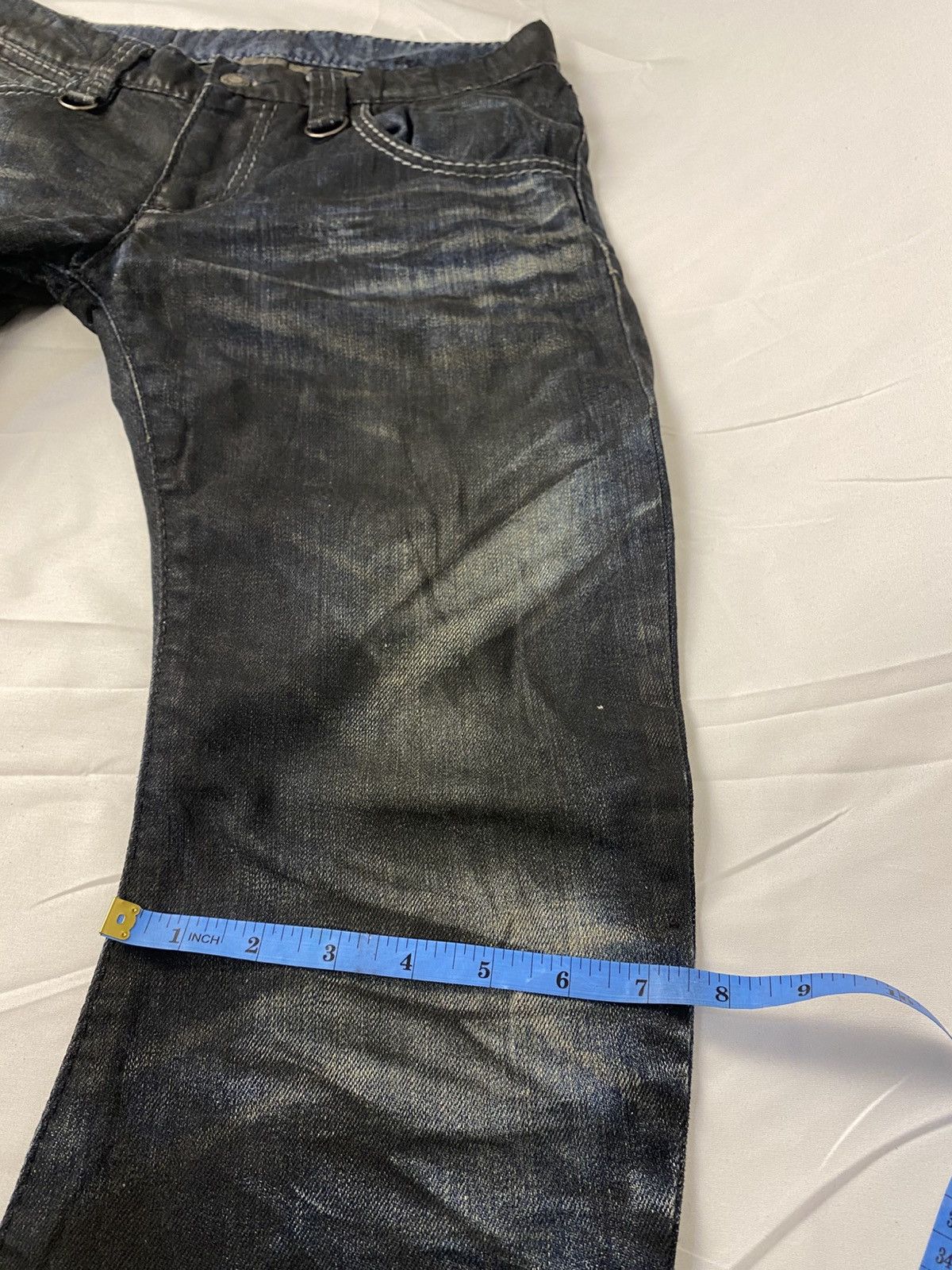 BUFFALO BOBS ✨ Archive Buffalo Bobs Curve Spiral Waxed Flared Punk Denim Size US 30 / EU 46 - 21 Thumbnail