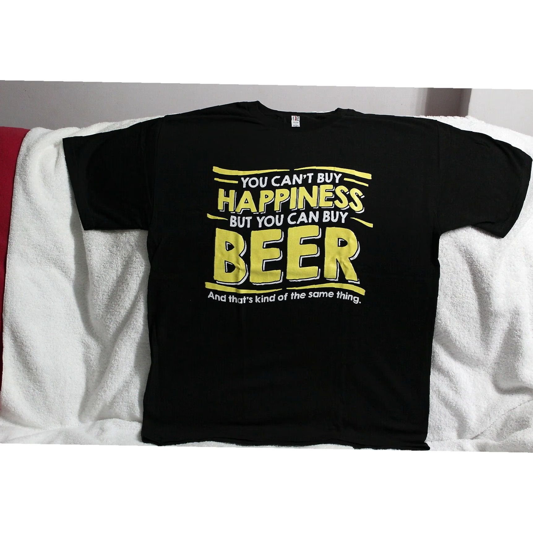 Vintage FUNNY BEER GRAPHIC TEE Mens Black Alstyle Apparel T-Shirt Large Size US XL / EU 56 / 4 - 2 Thumbnail