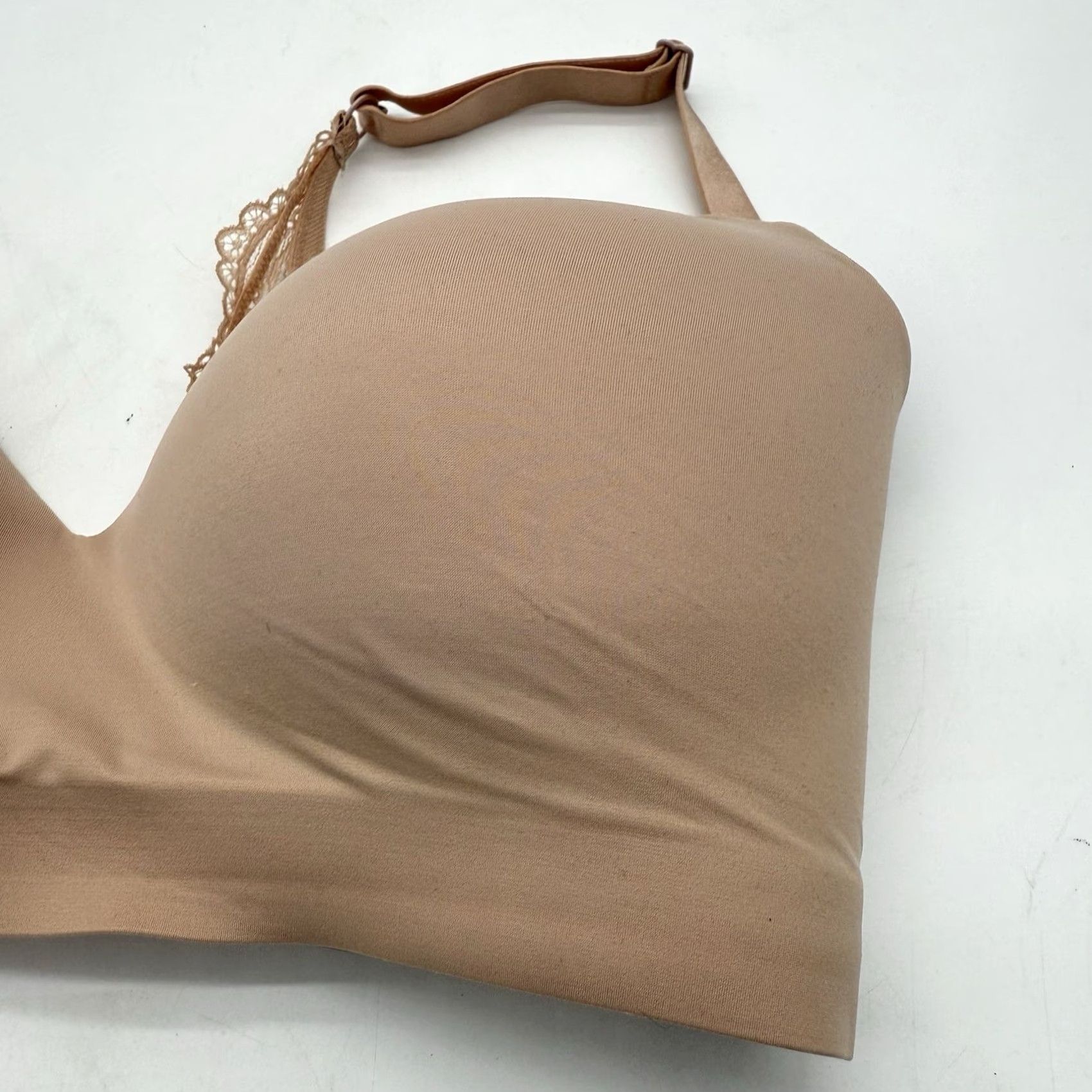 Vintage Soma Enbliss Bra 36D Tan Back Closure Wireless Padded T-Shirt Style Womens Size ONE SIZE - 4 Thumbnail