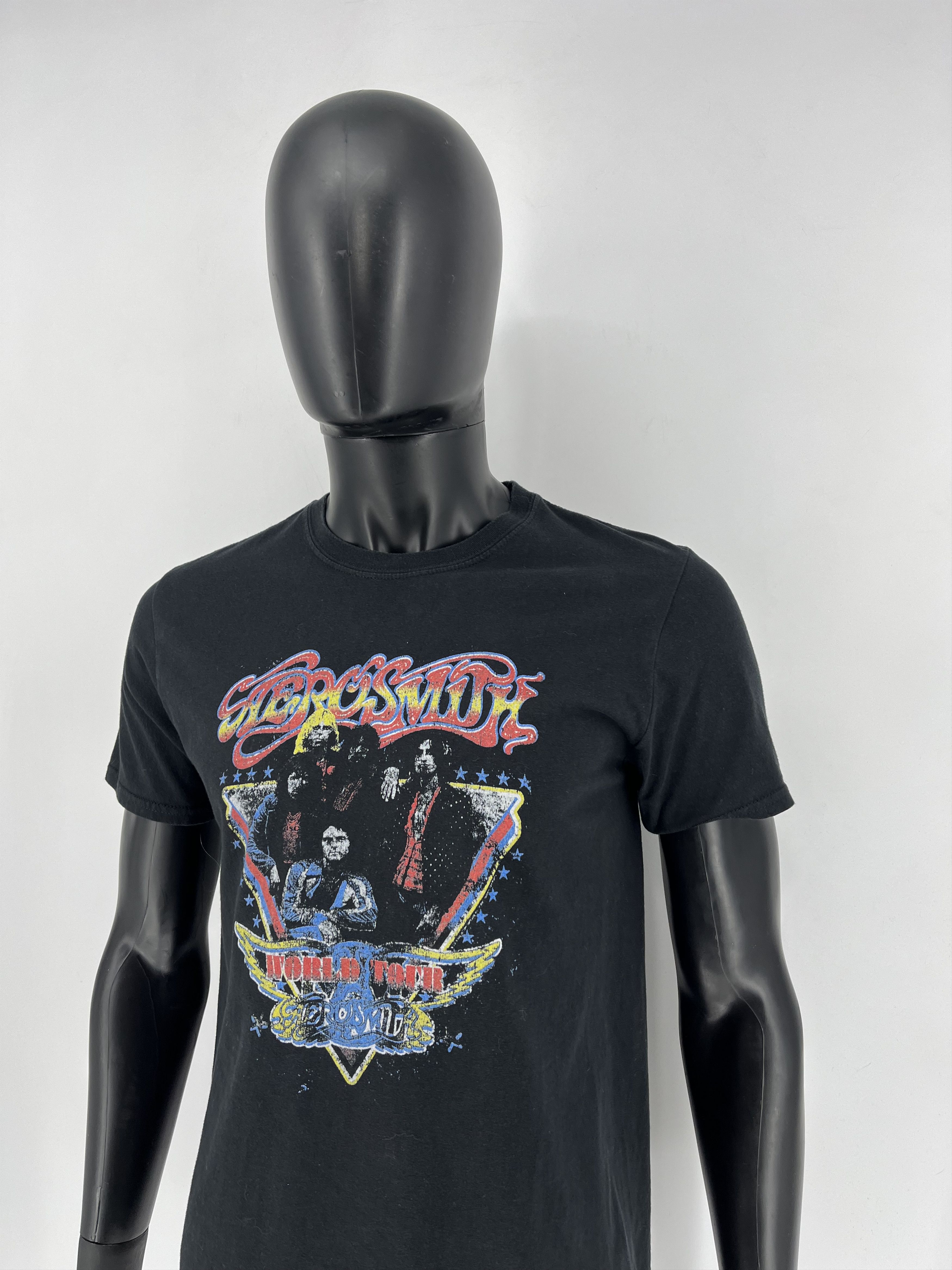 Band Tees × Vintage 00s Vintage Aerosmith World Tour T-Shirt Band Rock Streetwea Size US M / EU 48-50 / 2 - 4 Thumbnail