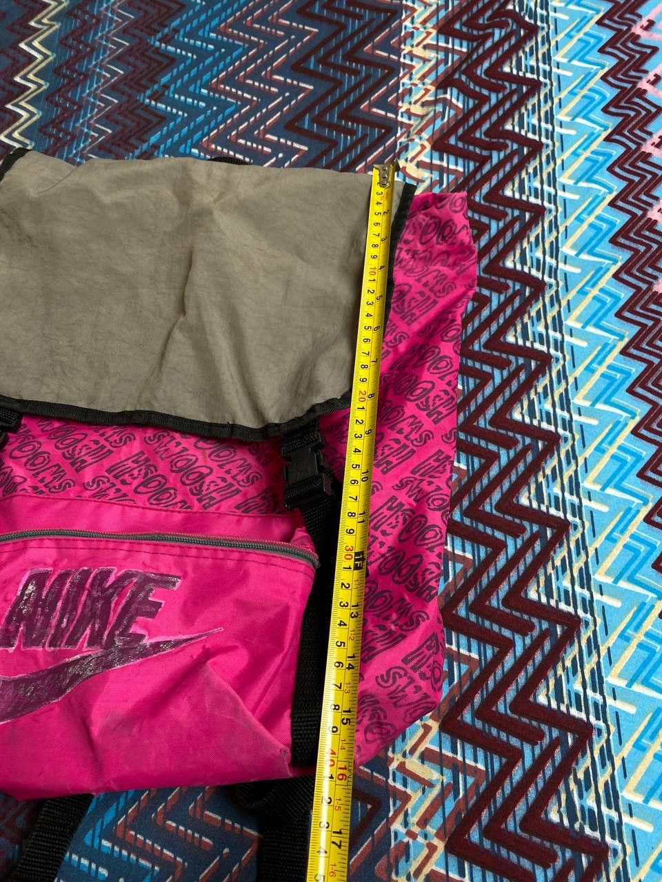 Nike Backpacks Vintage Nike big logo pink streetwear Y2K Size ONE SIZE - 12 Thumbnail