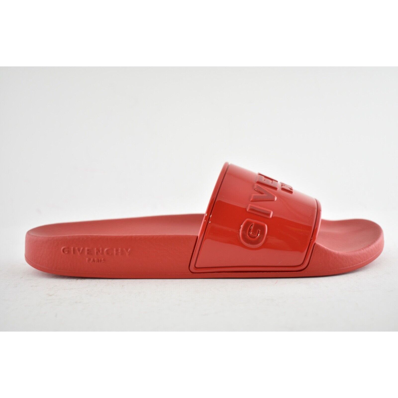 Givenchy Givenchy Paris Red Rubber Logo Embossed Slide On Pool Size US 10 / IT 40 - 3 Thumbnail