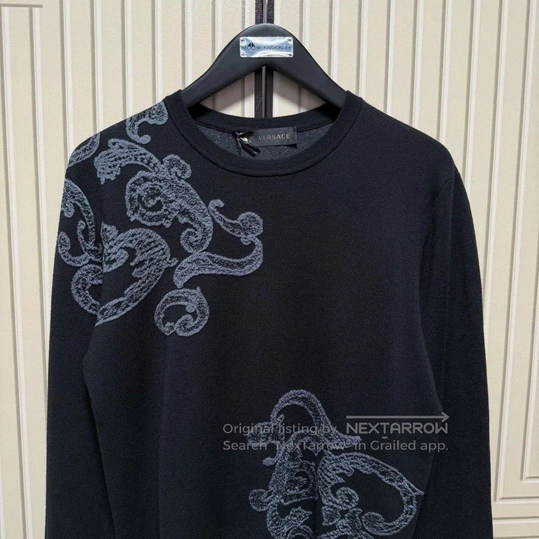 Versace Versace Men's Wool Baroque Embroidery Sweater. Size US S / EU 44-46 / 1 - 5 Thumbnail