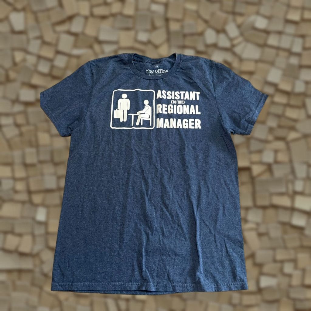 Vintage The Office Shirt Men's Size Medium T-Shirt Short Sleeve Round Neck Blue Graphic Print The Office Assistant (To The) Regional Manager Mens Size US M / EU 48-50 / 2 - 1 Thumbnail
