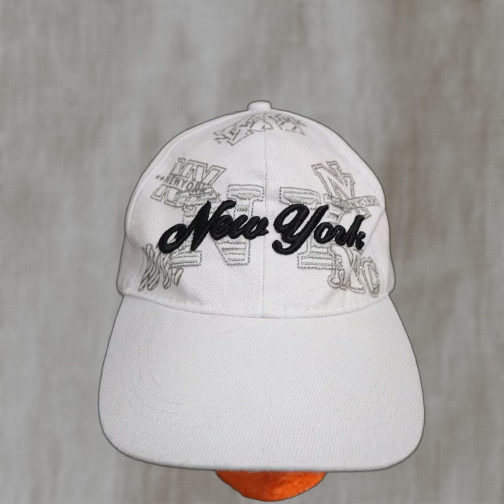 Vintage New York Hat Adjustable White Unbranded Baseball Cap NYC Empire State Casual Unisex Adults Adjustable Hat City 90s vibe Size ONE SIZE - 1 Thumbnail