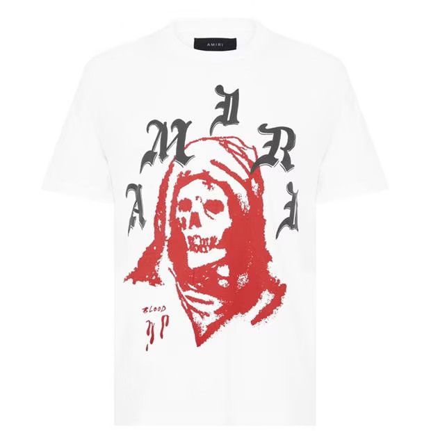 image of Amiri O1G2R1Mq0324 T-Shirt In White, Men's (Size Large)