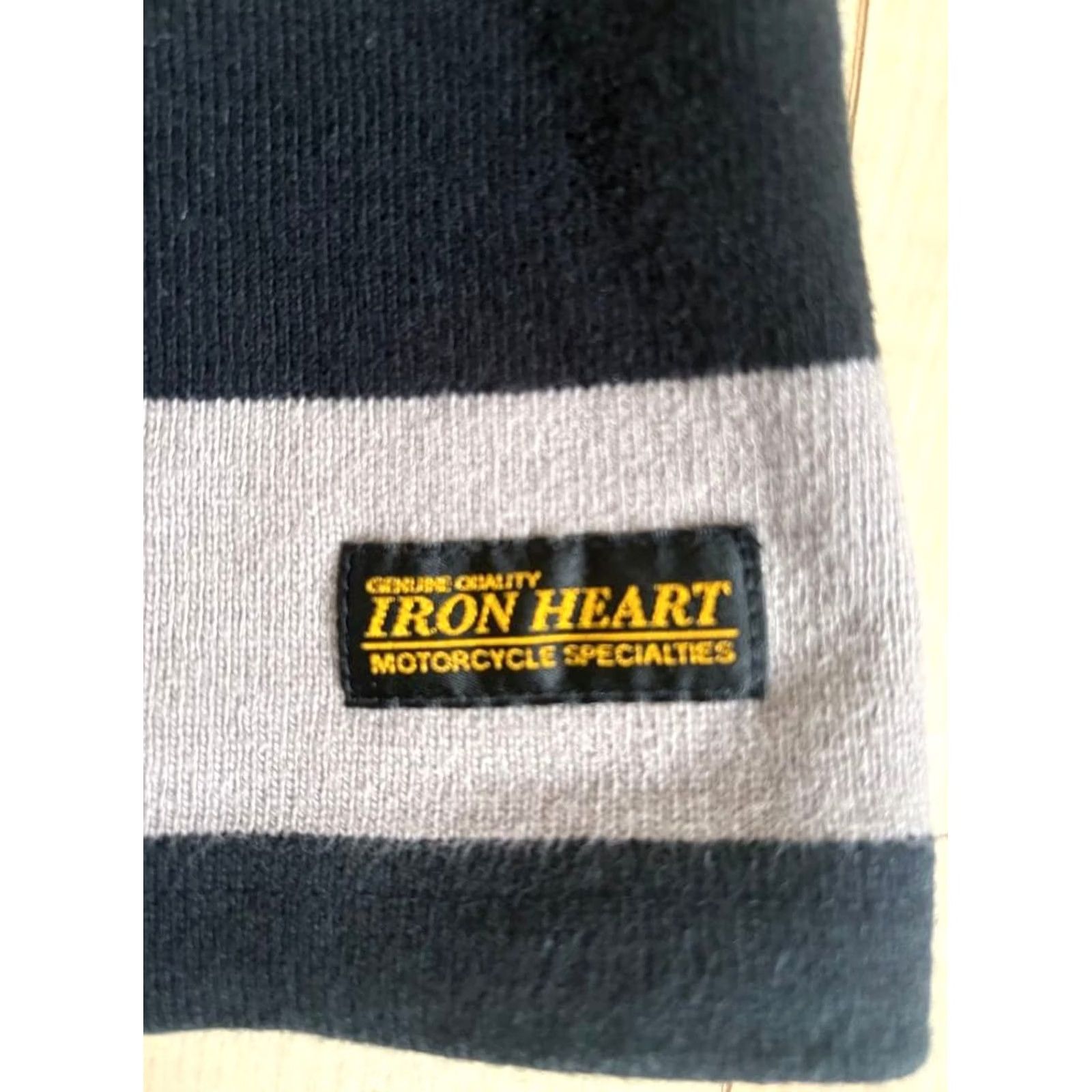Iron Heart Iron Heart T-Shirt Men's XS Black Gray Border Stripe Cotton Size US M / EU 48-50 / 2 - 4 Thumbnail